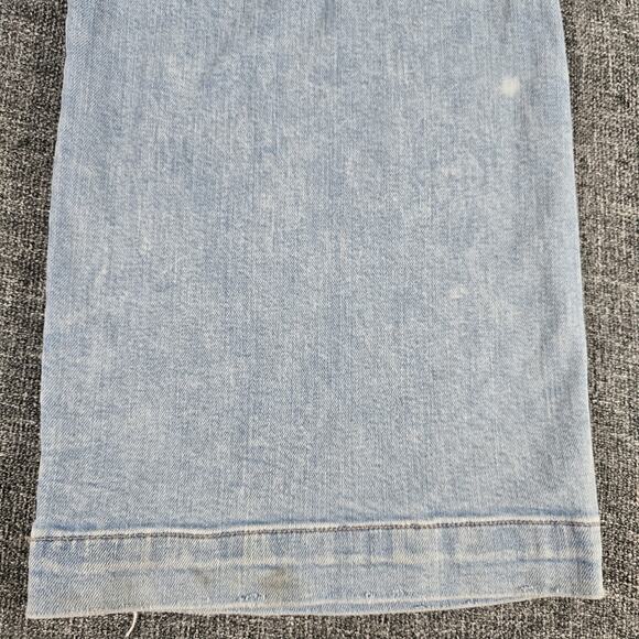 American Eagle Jeans Womens 12 Regular High Rise Baggy Wide Leg Light Blue Cargo - Picture 13 of 14